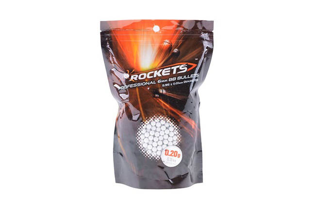 Страйкбольні кульки Rockets Professional 0.20 g  2500шт 0.5 kg, фото 2