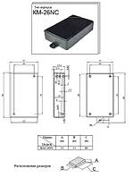 Корпус пластиковий для електроніки КМ-26NC PS