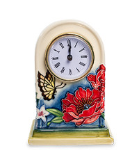Фарфоровые настольные часы Цветущий сад 17 см JP-852/12 - фото 1 - id-p58103231