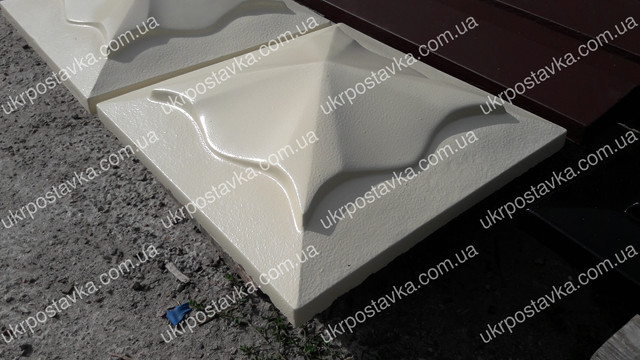 Крышка для забора LAND BRICK медуза бежевая 450х450 мм