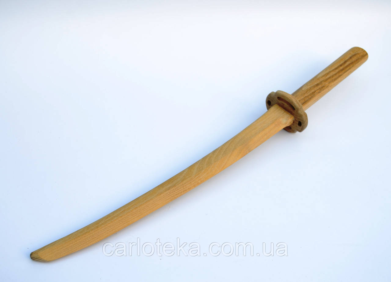 Короткий японский меч самурая деревянный "Вакидзаси" 60 см - фото 2 - id-p738463601