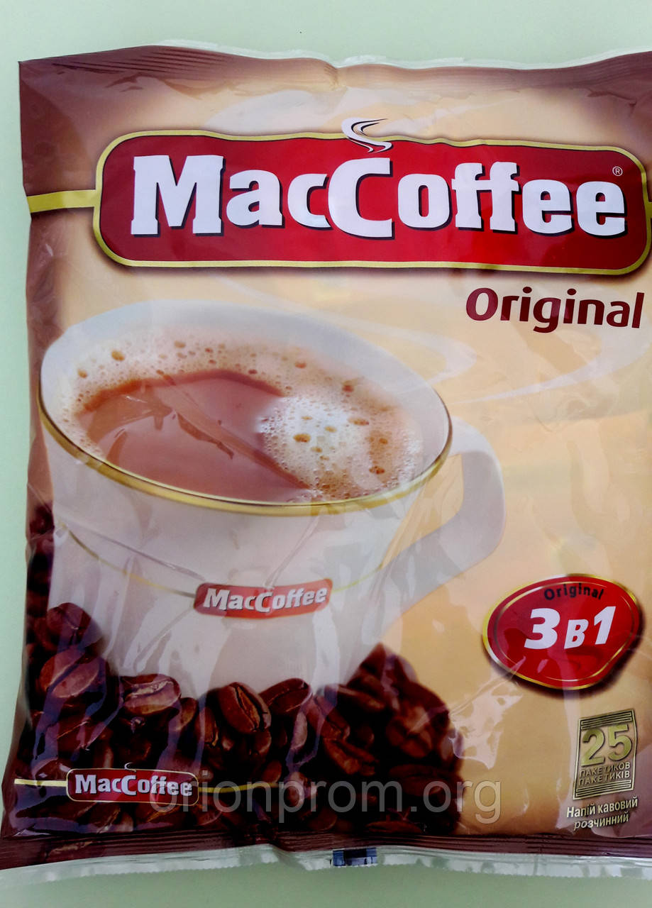 Кавовий напій Maccoffee 3 в 1 Original 25 пакетів