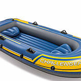 Надувная лодка Intex 68370 Challenger 3 Set (295x137x43 см) ручний насос 1.7 л, весла 2 шт, фото 3