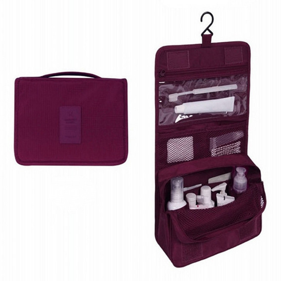 Органайзер дорожній для ванної косметички бордо, фото 1