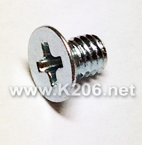 KM3X4/D965 Гвинт; M3x4; Головка: потайна; Шліц: Phillips; сталь; цинк; Розмір шліца PH1