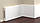 Підлоговий плінтус із дюрополімеру білого кольору 70 мм х 12 мм, LPC-37, довжина 2,0 м., фото 4