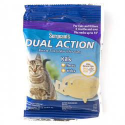 SENTRY Sergeants Dual Action СЕРЖАНТС ДУАЛ ЕКШЕН ПОДВІЙНЕ ДІЮ нашийник від бліх та кліщів для котів, до 35.5