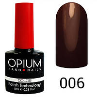 Гель лак OPIUM 8ml.№6 "гіркий шоколад" fedora