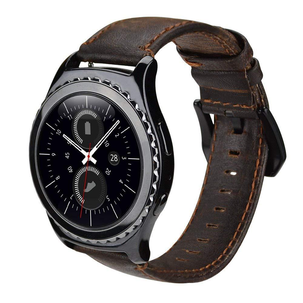 Шкіряний ремінець Primo для годинника Samsung Gear S2 Classic (SM-R732 / SM-R735) - Dark Brown