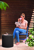 Стіл-скриня садова пластикова KETER COOL STOOL, коричнева, фото 4