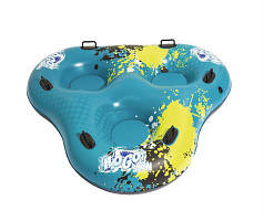 Надувні санки тюбінг тримісні Go Snow 39052 розмір 152х152см, 6 ручок