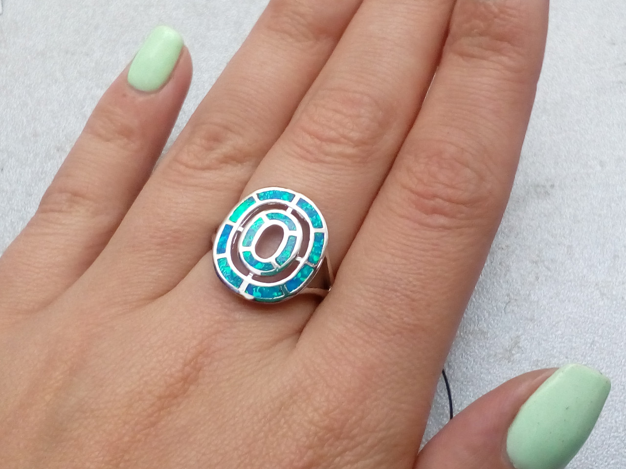 Кільце з вогненним опалом в сріблі. Вогненний опал 15,0., фото 1