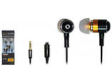 Навушники внутрішньоканальні (вакуумні) Gorsun GS-A131, Black/Gold, фото 3