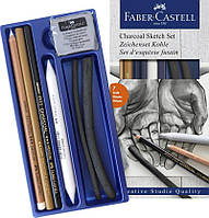 Набор для скетчей "Уголь" Faber-Castell Charcoal Sketch set, 7 предметов в картонной коробке, 114002