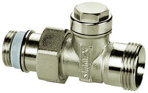 Вентиль Simplex на зворотню підводку тип AG/N прямий нікельований 1/2"х3/4" ЗР євроконус