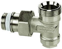 Вентиль Simplex на зворотню підводку тип AG/N кутовий нікельований 1/2"х3/4" ЗР євроконус