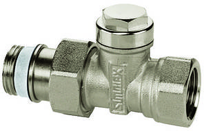 Вентиль Simplex на зворотню підводку тип IG/N прямий нікельований 1/2"х1/2" ВР