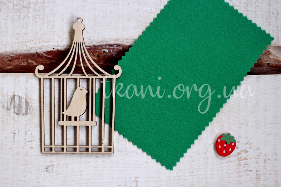 Фетр корейський жорсткий 1,2 мм для рукоділля і творчості на метраж, 867, світло-зелений, фото 1