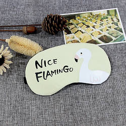 Маска для сну з охолоджувальним ефектом гелевою вставкою, якісним фламінго