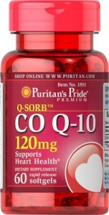 Puritan's Pride CO Q-10 120 mg, Коензим Q10 (60 капс.)