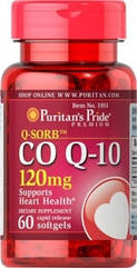 Puritan's Pride CO Q-10 120 mg, Коензим Q10 (60 капс.)