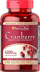 Puritan's Pride Cranberry Fruit Concentrate 4200mg (250 капс.)
