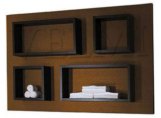 Навісна полиця для перукарень настінна поличка на чотири секції в салон краси VM613