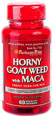 Puritan's Pride Horny Goat Weed with Maca, Гарячка з макою (60 капс.)