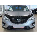 Дефлектор капоту, мухобойка Mazda CX-5 з 2012 р. в. VIP