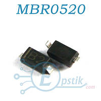 MBR0520LT1G (B2) диод Шоттки 0.5А 20В SOD123