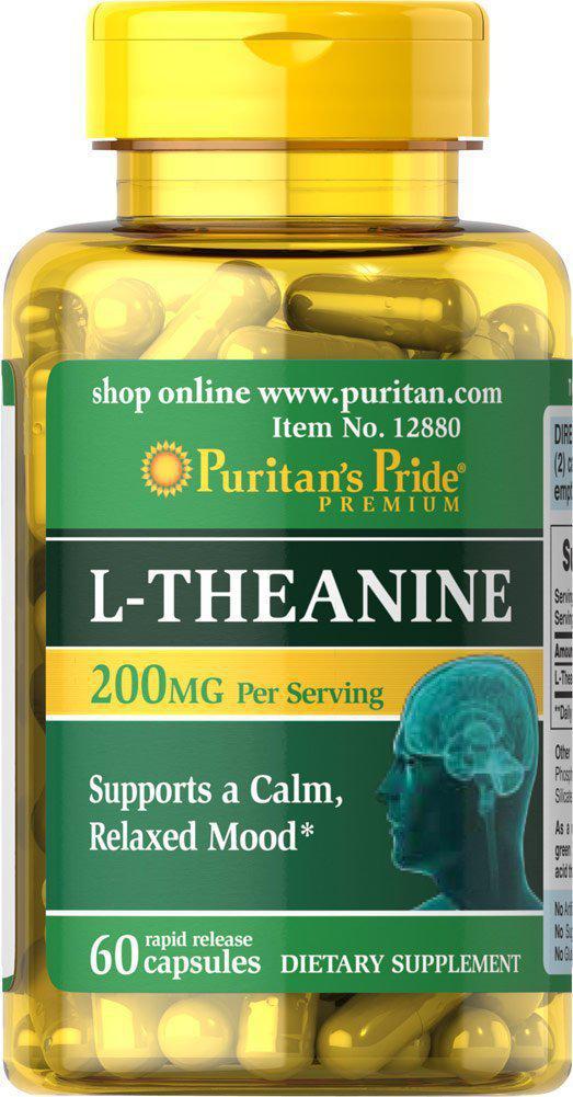 Puritan's Pride L-Theanine 100 mg, Л-Теанин (60 капс.)