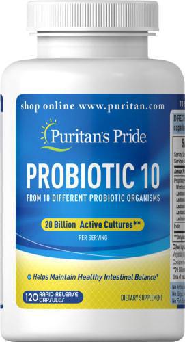 Puritan's Pride Probiotic 10 (120 капс.)