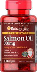 Puritan's Pride Salmon Oil 500mg, Риб'ячий жир із лосося (100 капс.)