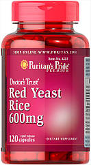 Puritan's Pride Red Yeast Rice 600mg, Червоний дріжджовий рис (120 капс.)