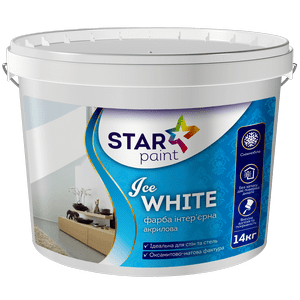 Фарба для стель і стін Ice White STAR PAINT, 4 кг