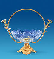 Фруктовниця на ніжці з позолотою 33 см AR-1089