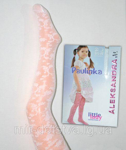 Дитячі капронові колготки Paulinka ТМ Aleksandra оптом, Польща р. 140-146 см (білий)