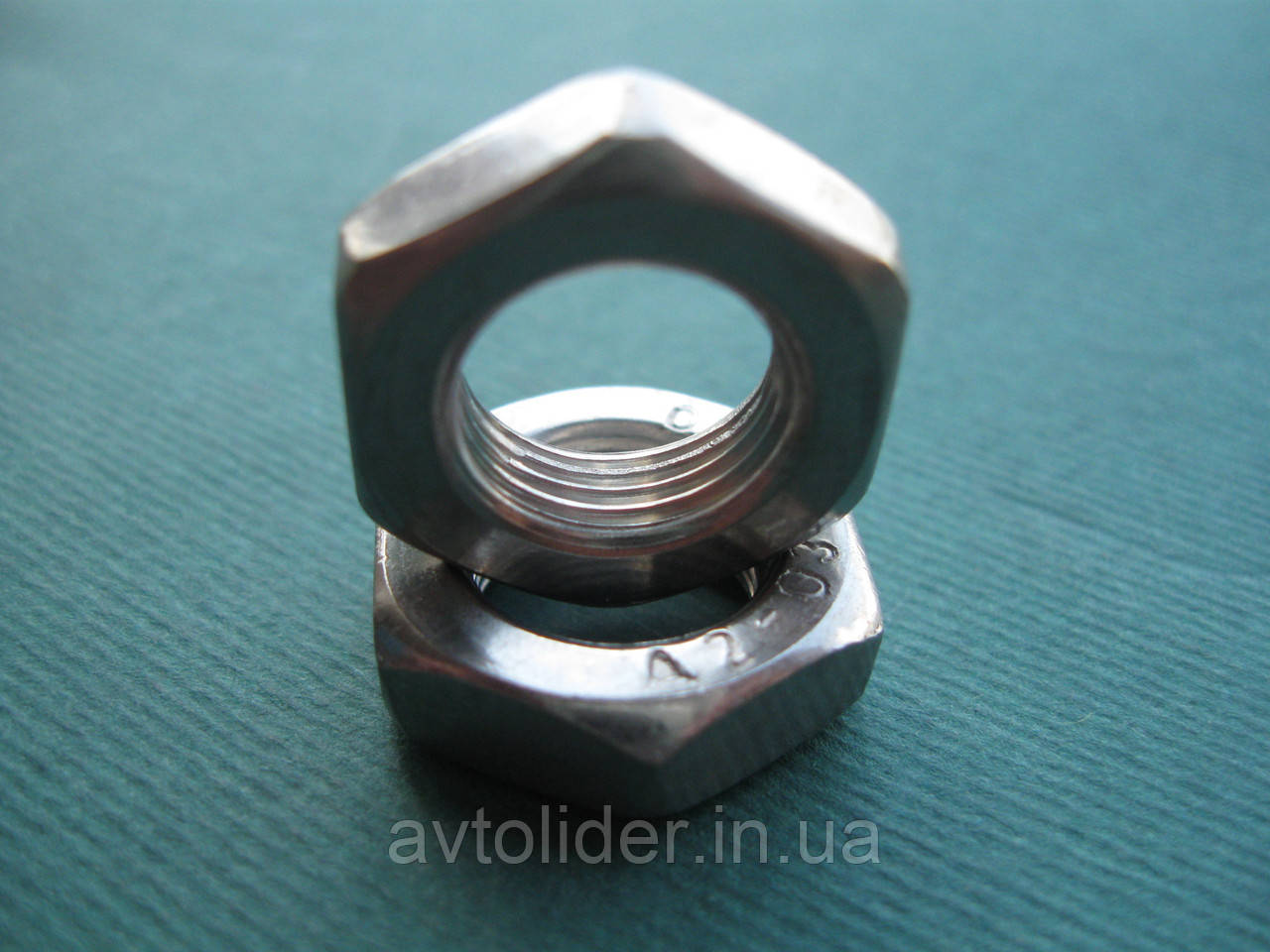 DIN 439 (ГОСТ 5615-70; ISO 4035) - гайка шестигранная низкая, нержавеющая сталь А2 (AISI 304) - фото 2 - id-p739194993