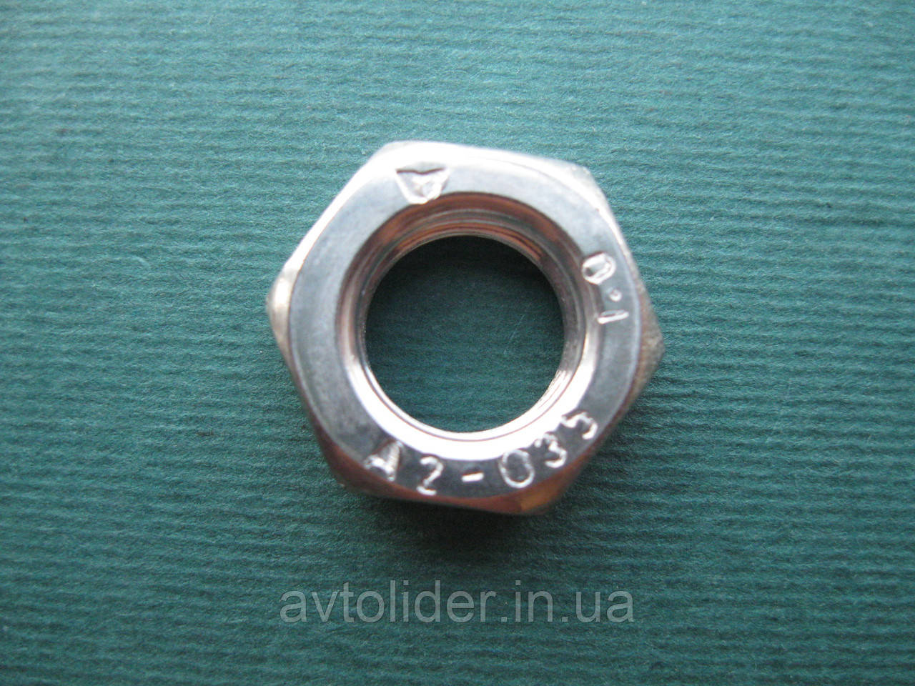 DIN 439 F (ГОСТ 5615-70; ISO 8675) - гайка шестигранная низкая с мелким шагом резьбы, нержавеющая сталь А2 - фото 1 - id-p739204006
