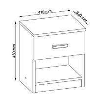 Тумба приліжкова з ящиком дуб hotdeal, фото 4