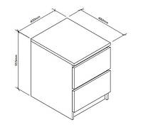 Тумба приліжкова біла з двома шухлядами  hotdeal, фото 2