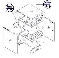 Тумба приліжкова біла з двома шухлядами  hotdeal, фото 3