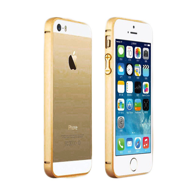 Чохол бампер iPhone 5/5s алюмінієвий металевий на засувці золотий Metal Aluminum Bumper Frame