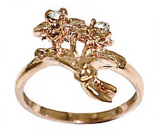 Кільце жіноче, Булат. Камені: Діаманти. Колір: позолота з кр. від. Є 17р. 18р. 19р.20р. В упаковці 12 кілець.