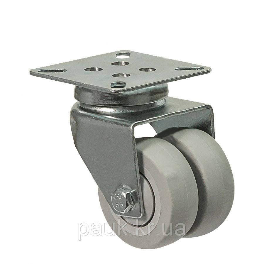 Колесо 1902-TL-051-В(19 "Twin Light") Ø 50мм, поворотне з кріпильною панеллю
