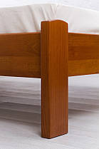 Ліжко дерев'яне Айріс без узніжжя масив дерева бук колір Горіх світлий 120х200 см (Мікс-Меблі ТМ), фото 3