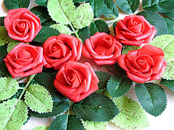 Троянди з латексу червоні 4 см