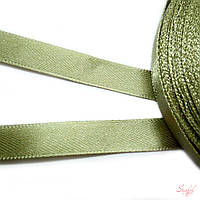 Атласная лента 10 мм для плетения для рукоделия цвет мятный Хаки
