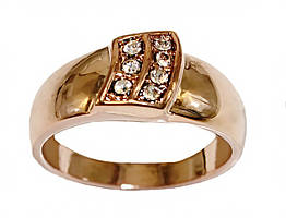 Кільце жіноче, Булат. Камені: Діаманти. Колір: позолота з кр. від. Є 17р. 18р. 19р.20р. В упаковці 12 кілець.