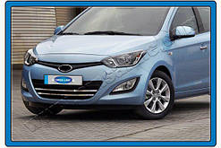 Хром смужки на решітку Hyundai I-20 2012-2014 (Хюндай)